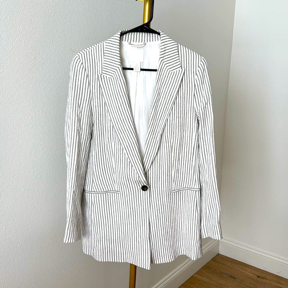 H&M Striped Blazer